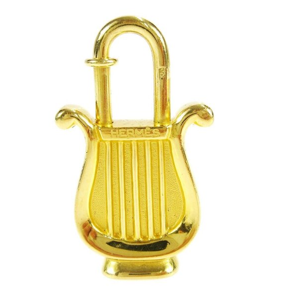 Hermes Other - Authenticity Guaranteed HERMES Harp Motif 1996 Limited Cadena Padlock Bag Charm